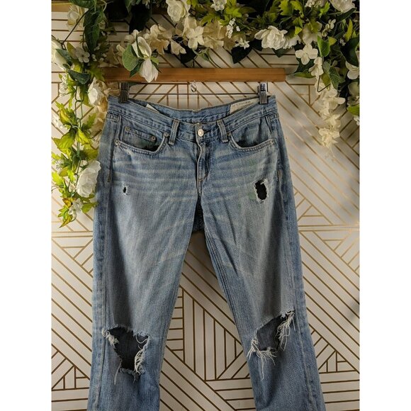 Rag & Bone Women's Boyfriend Relaxed Distressed Jeans In Moss Size 26 READ - Picture 5 of 11